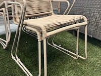 6x tuinstoel lux outdoor living, zand - afbeelding 3 van  6