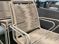 6x tuinstoel lux outdoor living, zand - afbeelding 4 van  6