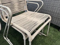 6x tuinstoel lux outdoor living, zand - afbeelding 5 van  6