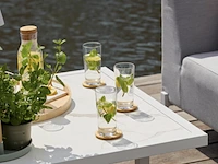 6x tuintafel, hartman, dion corner white 88x88 cm, wit - afbeelding 2 van  4