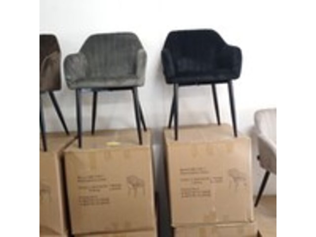 6x velvet kuipstoel zwart, 2025 - afbeelding 1 van  3