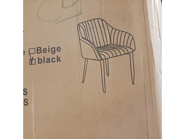 6x velvet kuipstoel zwart, 2025 - afbeelding 2 van  3