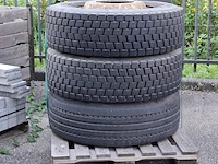 6x vrachtwagenband op velg, michelin, xde 2+, xze2+ - afbeelding 1 van  14