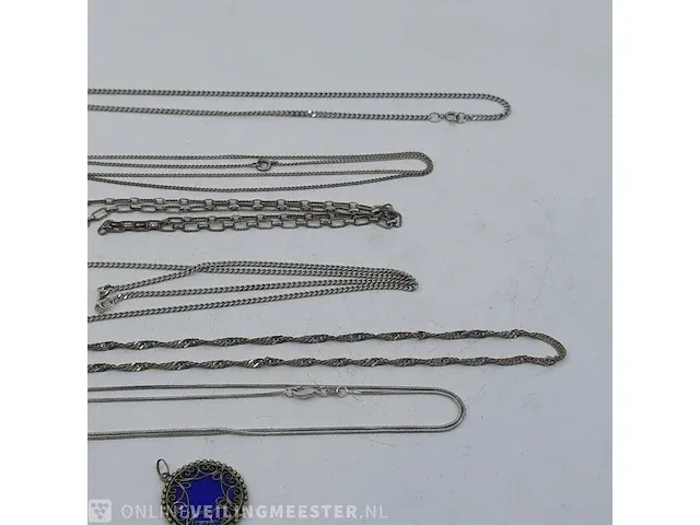 6x zilveren ketting en 1x hanger - afbeelding 5 van  13