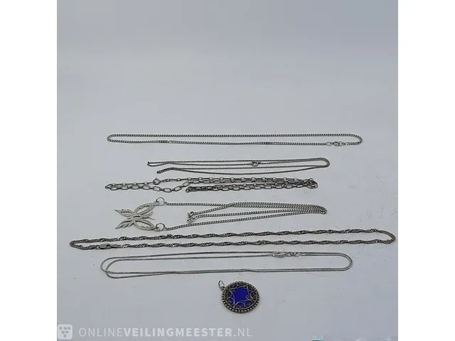 6x zilveren ketting en 1x hanger - afbeelding 1 van  13