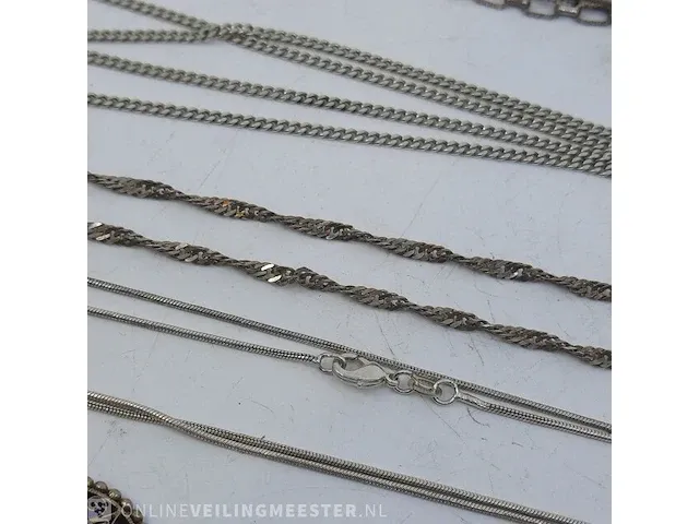 6x zilveren ketting en 1x hanger - afbeelding 12 van  13