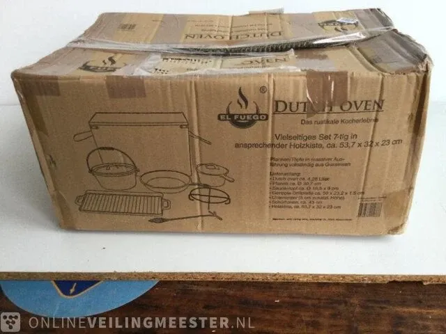 7-delige dutch oven set el fuego, zwart/bruin - afbeelding 3 van  3