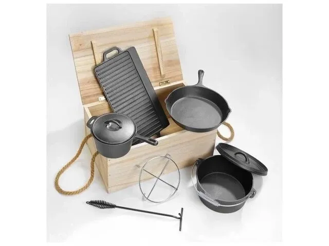 7-delige dutch ovenset el fuego, ay0466, zwart - afbeelding 1 van  3