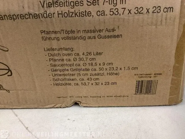 7-delige dutch ovenset el fuego, ay0466, zwart - afbeelding 3 van  3