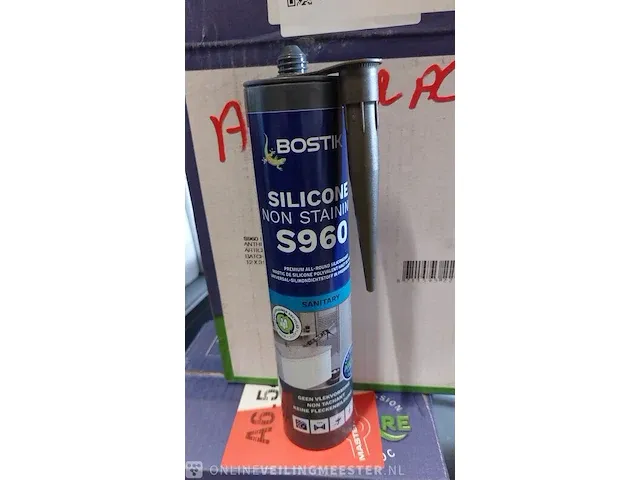 7 doos a 12 stuks siliconenkit bostik, antraciet - afbeelding 2 van  2