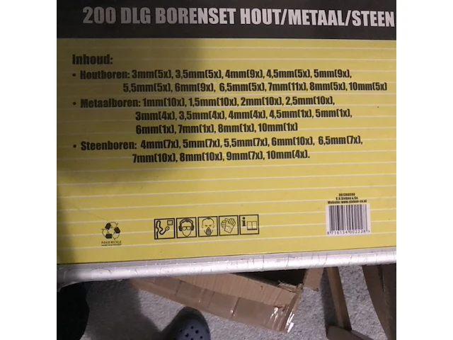 7 industries borenset 200 dlg. voor hout, metaal en steen - afbeelding 4 van  7