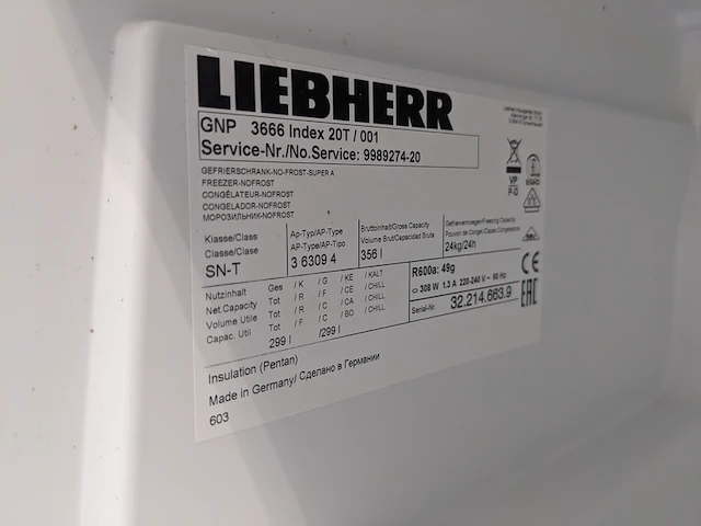 7 lade vriezer no frost a++, liebherr, gnp3666 - afbeelding 8 van  8