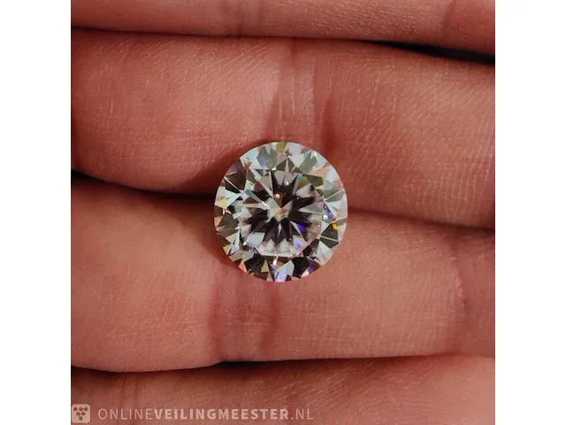 7.00 carat genuine round brilliant shape (certified) - afbeelding 3 van  4