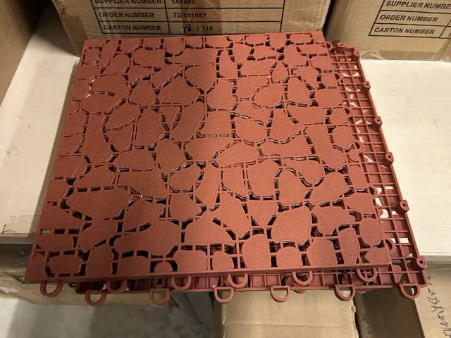 72x set van 4 tuintegels, terracotta - afbeelding 2 van  7