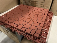 72x set van 4 tuintegels, terracotta - afbeelding 3 van  7