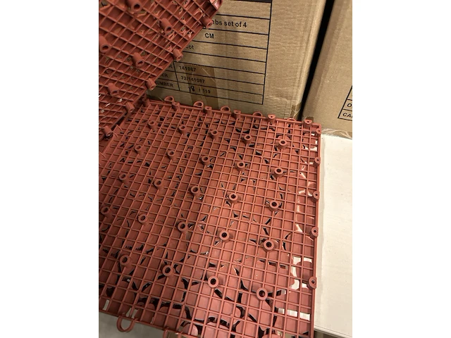 72x set van 4 tuintegels, terracotta - afbeelding 7 van  7