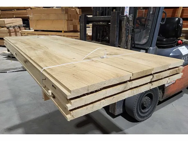 7.31 m2 rustiek eiken wagondelen 32 x 195 mm 15 st./ 250 cm. - afbeelding 5 van  5