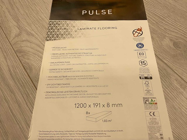 73,2m² purity pulse eiken grijs laminaatvloer - afbeelding 9 van  11