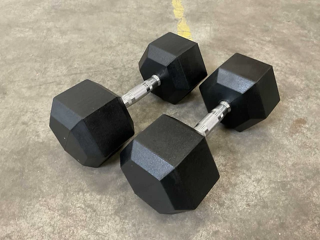 7.5kg - set á 2 stuks hexagon dumbbells - afbeelding 1 van  1