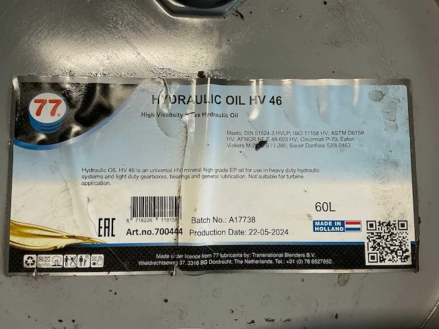 77 lubricants - hv46 - smeermiddel - afbeelding 3 van  4