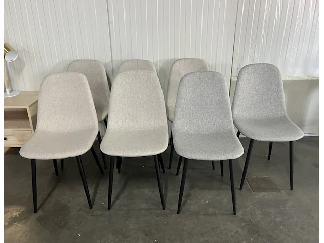 7x basic sweep stoelen by fonq, beige/grijs - afbeelding 1 van  1