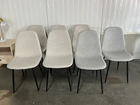 7x basic sweep stoelen by fonq, beige/grijs - afbeelding 1 van  1