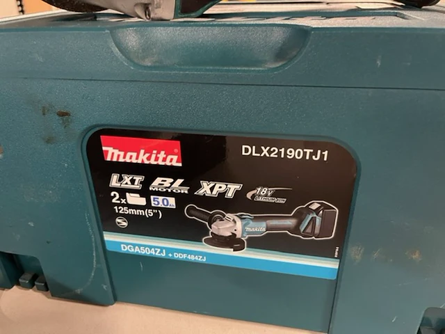 7x bouwgereedschap, 1x 18v accu, 1x lader, m-boxen, makita - afbeelding 6 van  23