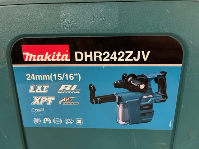 7x bouwgereedschap, 1x 18v accu, 1x lader, m-boxen, makita - afbeelding 10 van  23