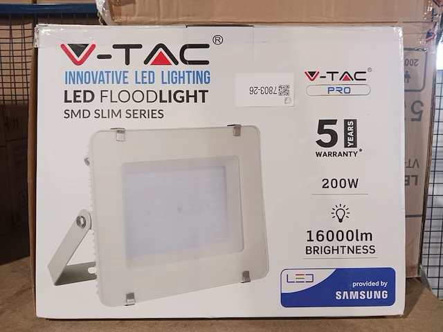 7x bouwlampen smd 200 watt, v-tac, vt-200, wit, 2020 - afbeelding 1 van  4