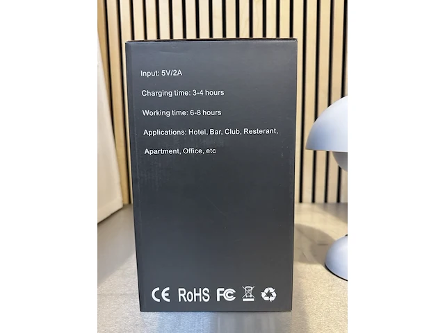 7x design tafellamp verschillende kleuren wit licht, dimbaar en oplaadbaar usb-c wit - afbeelding 7 van  7