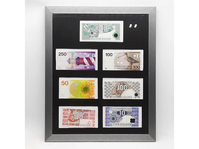 7x guldenbiljet in lijst - afbeelding 1 van  6