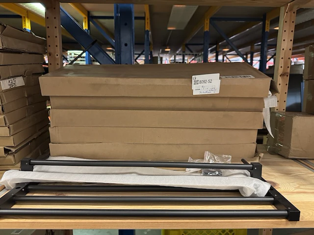 7x handdoekenrek zwart 60 cm - afbeelding 1 van  2