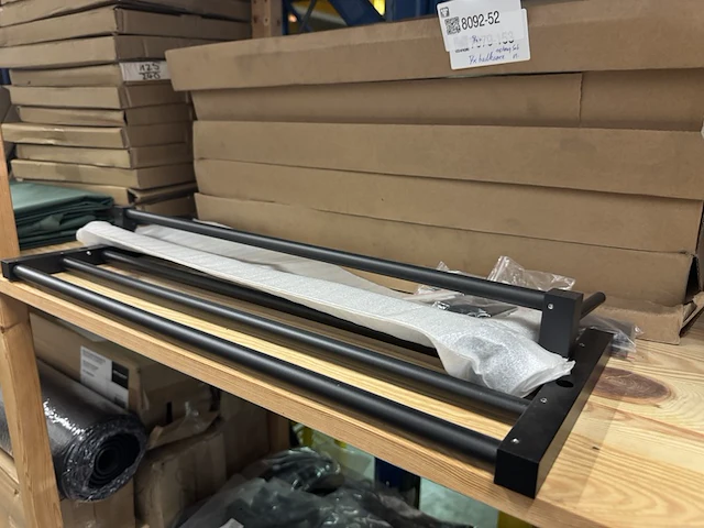 7x handdoekenrek zwart 60 cm - afbeelding 2 van  2