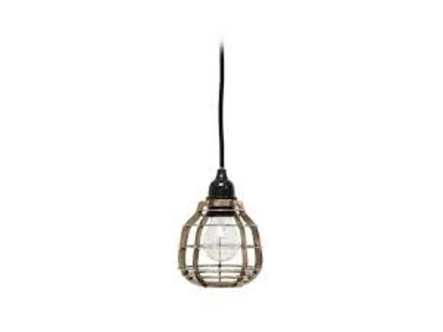 7x hanglamp hk living, vaa1043p, brass/zwart - afbeelding 1 van  3