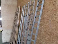 7x houten ladder met 2x aluminium ladder, diverse soorten - afbeelding 2 van  5