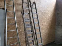 7x houten ladder met 2x aluminium ladder, diverse soorten - afbeelding 5 van  5