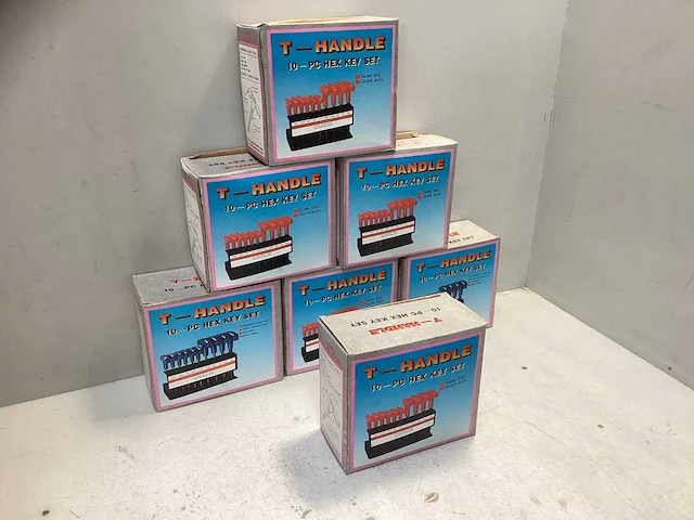 (7x) inbussleutelsset - 10-delig - t-sleutel - afbeelding 2 van  5