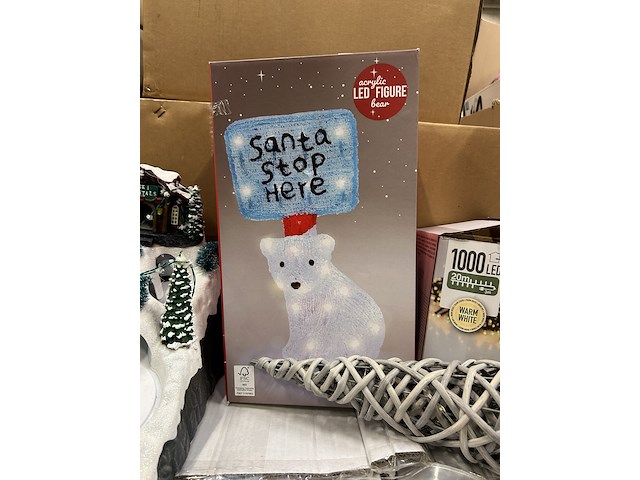 7x kerstartikelen w.o. kerstboom en kerstverlichting - afbeelding 3 van  9