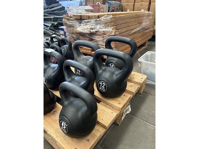 7x kettlebell (4kg, 6kg, 8kg, 10kg, 12kg, 14kg, 16kg) - afbeelding 2 van  4