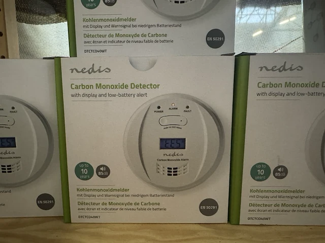 7x koolmonoxidemelder met display, nedis - afbeelding 2 van  2
