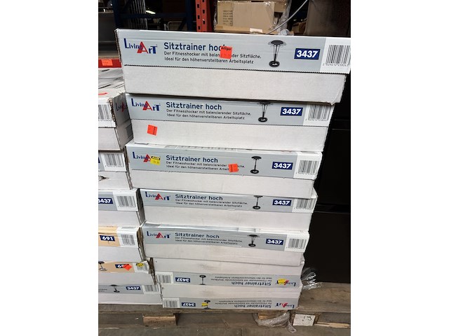 7x seat trainer, extra hoge bureaustoel, fitnesskruk living art - afbeelding 1 van  4
