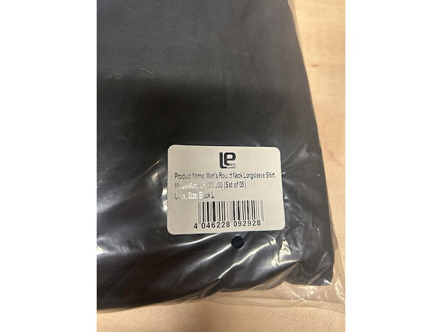7x set van 5 shirts met lange mouwen maat l, lower east, zwart - afbeelding 3 van  3