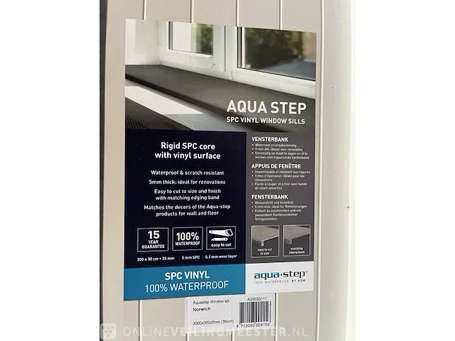 7x vensterbank kunststof 3000x300x5 mm aquastep - afbeelding 2 van  6