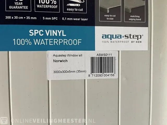 7x vensterbank kunststof 3000x300x5 mm aquastep - afbeelding 3 van  6