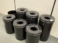 7x vlamdovende afvalbak zwart - afbeelding 2 van  5
