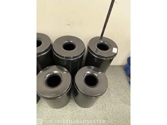 7x vlamdovende afvalbak zwart - afbeelding 5 van  5