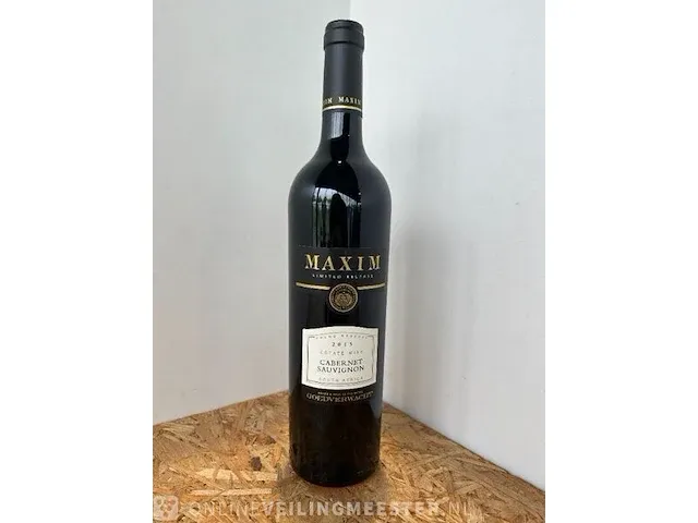 7x wijn goedverwacht, robertson valley, zuid afrika, cab. sauvignon 2015 (limited release, maxim) - afbeelding 1 van  3