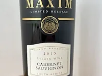 7x wijn goedverwacht, robertson valley, zuid afrika, cab. sauvignon 2015 (limited release, maxim) - afbeelding 2 van  3