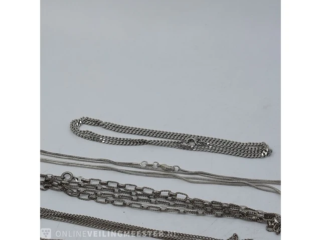 7x zilveren ketting en 1x armband - afbeelding 4 van  18