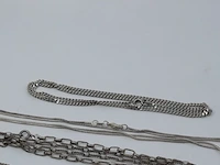 7x zilveren ketting en 1x armband - afbeelding 4 van  18